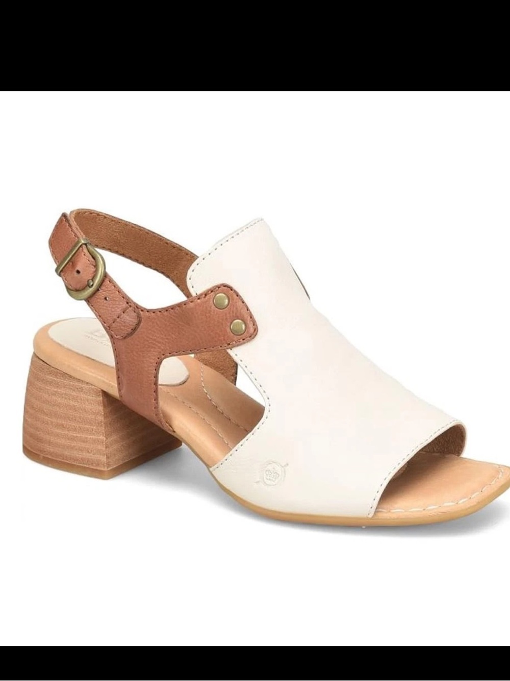 BORN Sylvie White Brown Combo BR0045590
Size 9